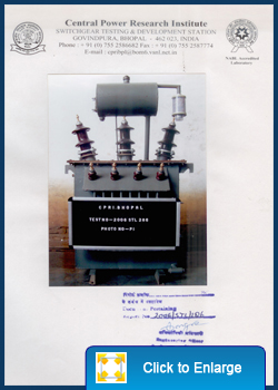 25 Kva Transformer tested at CPRI